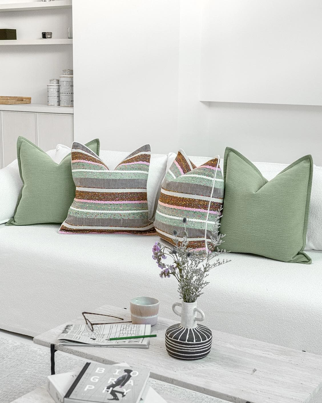 Eko Bundle cushion, shown in a lifestyle right view as image 2