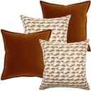 Elda Bundle cushion in rust, orange and beige, shown in a product front view as image 1