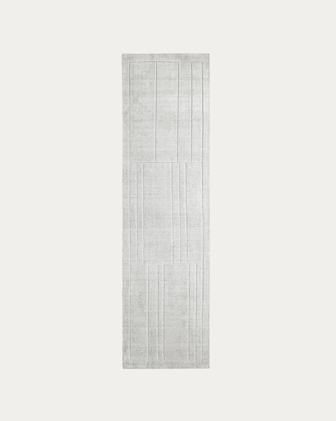 Elliot Alba carpets in grey and white, shown in a product top view as image 1