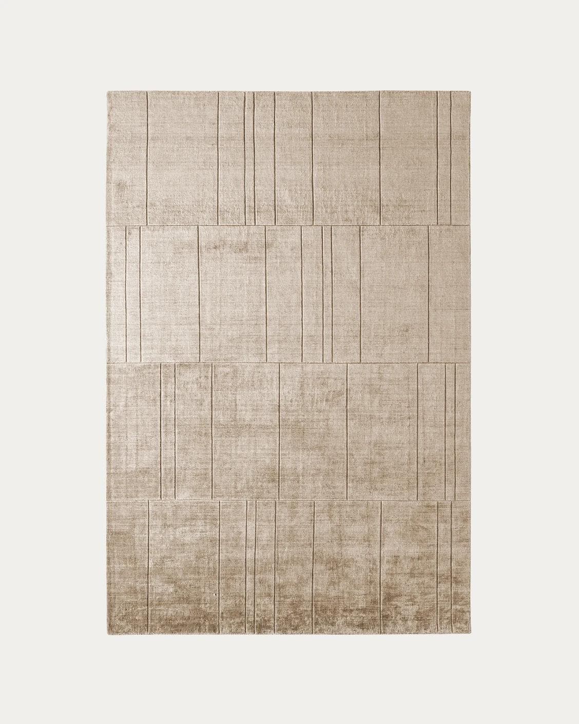 Elliot Sandy carpets in beige and taupe, shown in a product top view as image 1