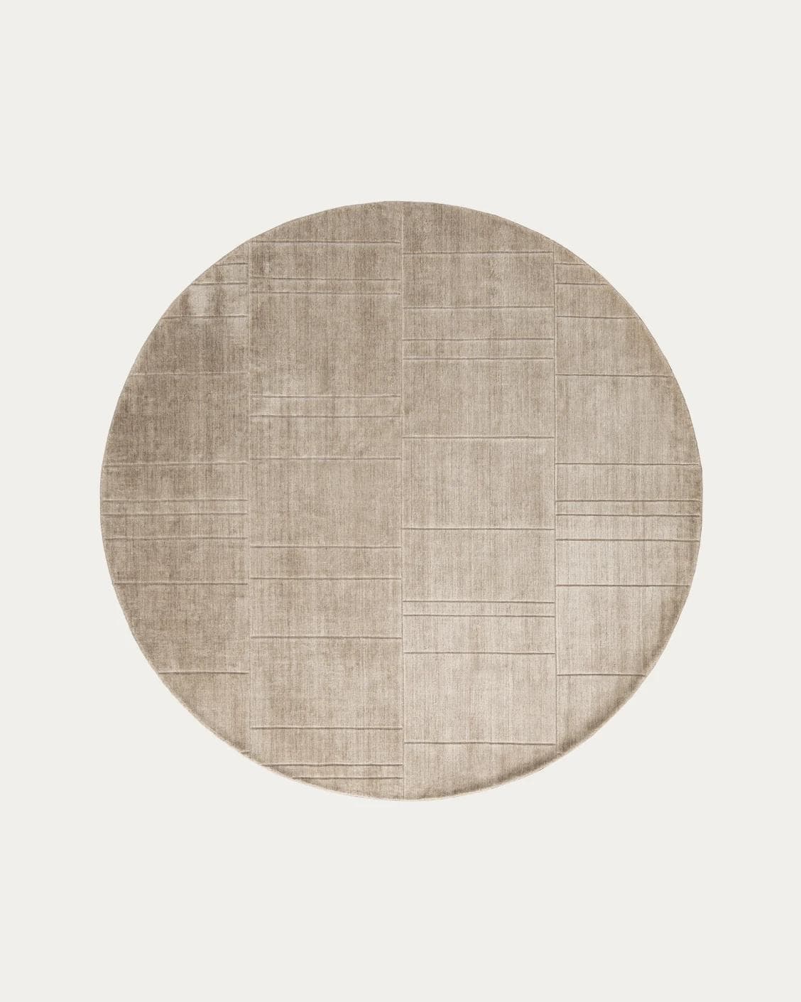 Elliot Sandy carpets in beige and taupe, shown in a product top view as image 1