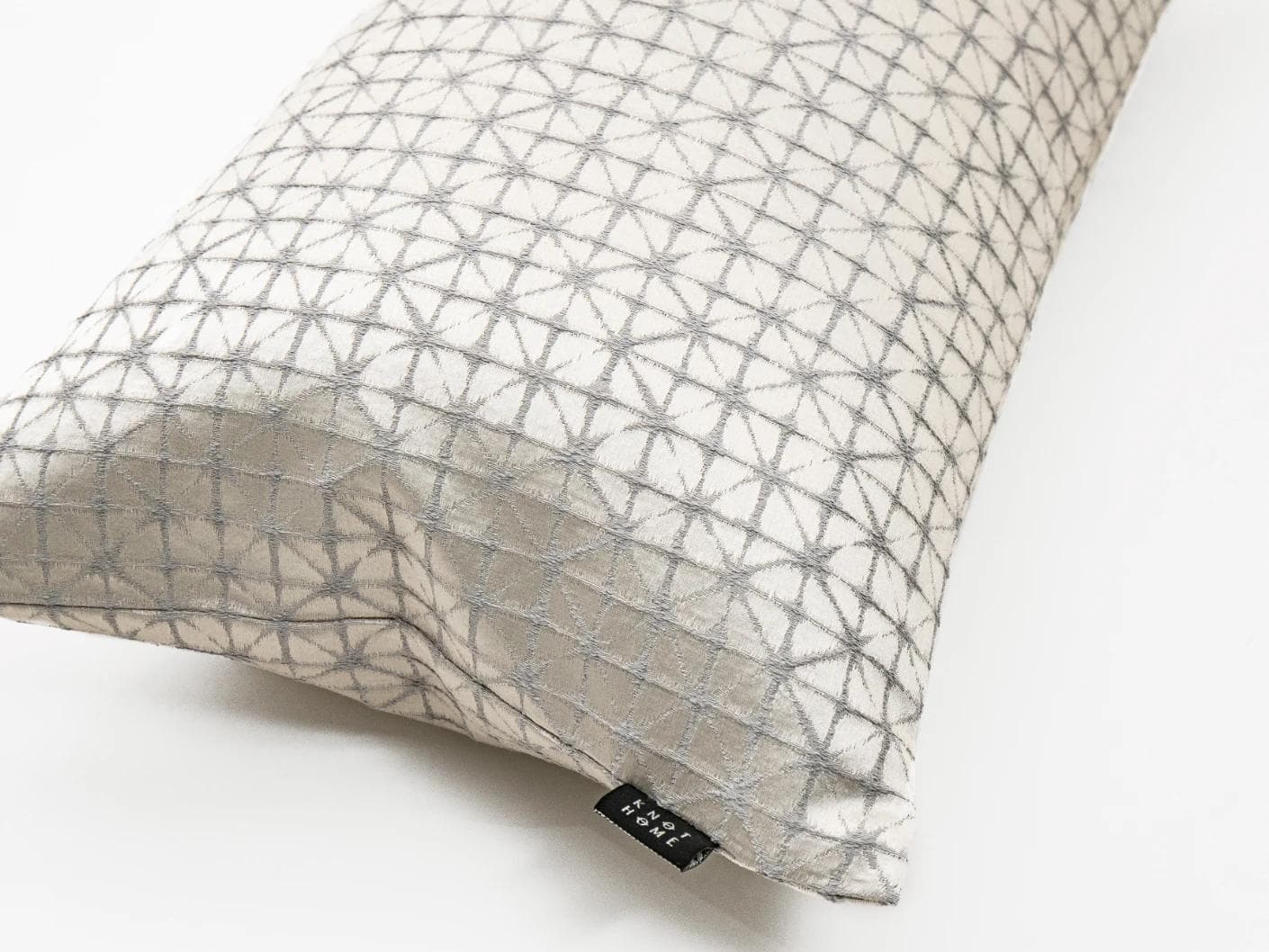 Elmas Klimt II cushion in silver and white, shown in a product top view as image 7