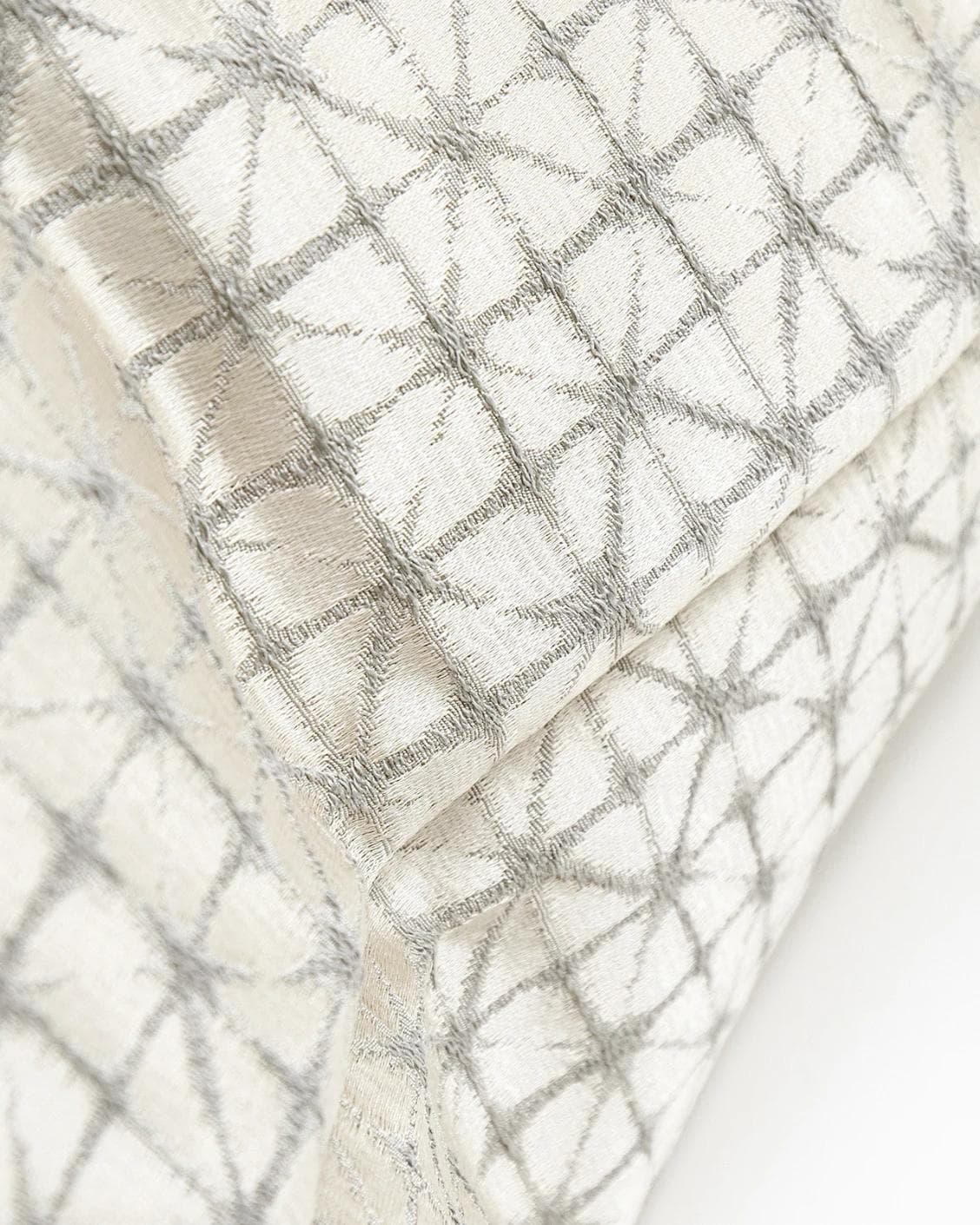 Elmas Klimt cushion in silver and white, shown in a product close-up as image 9