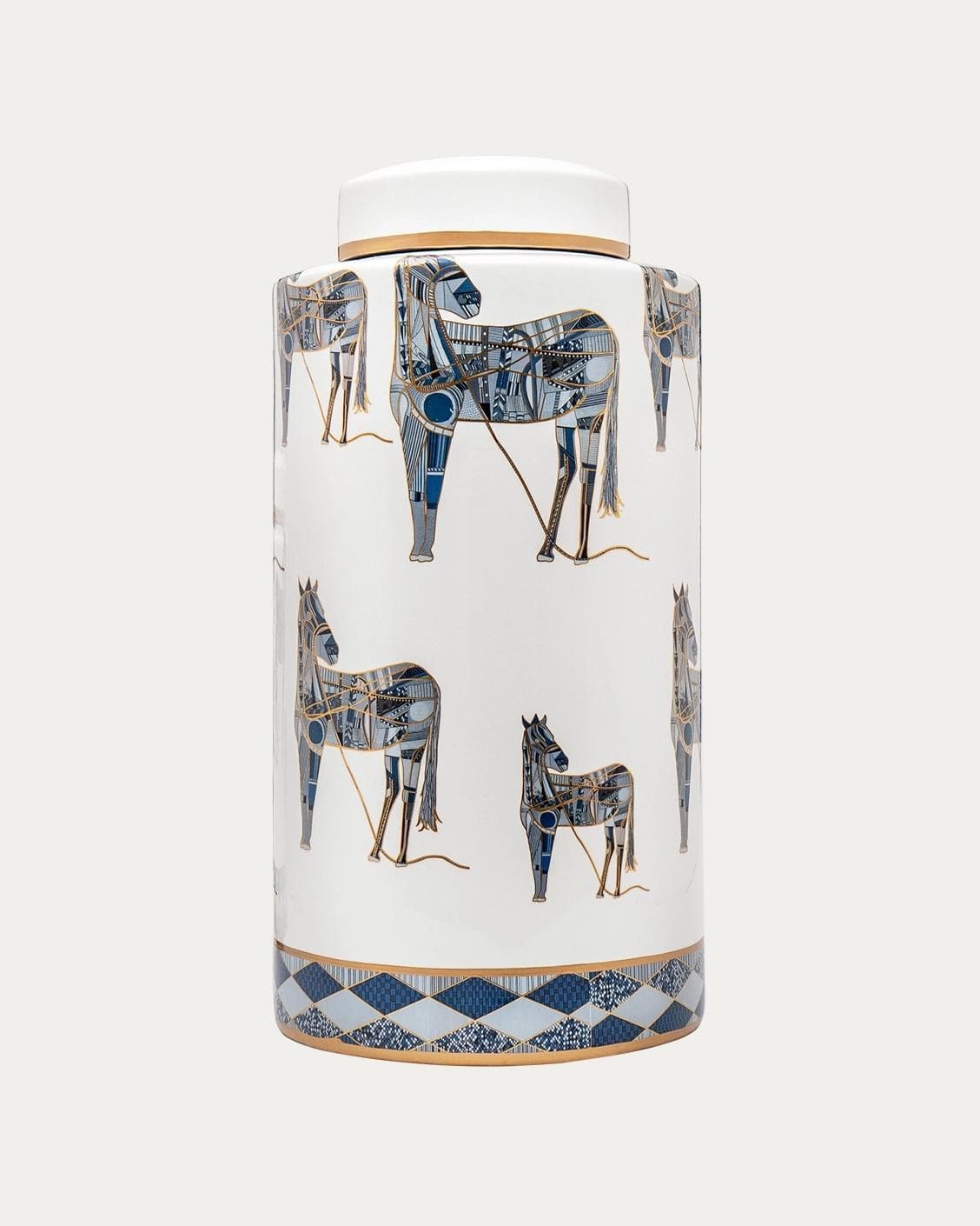 Eloisa Arneson vases in white and blue, shown in a product front view as image 1