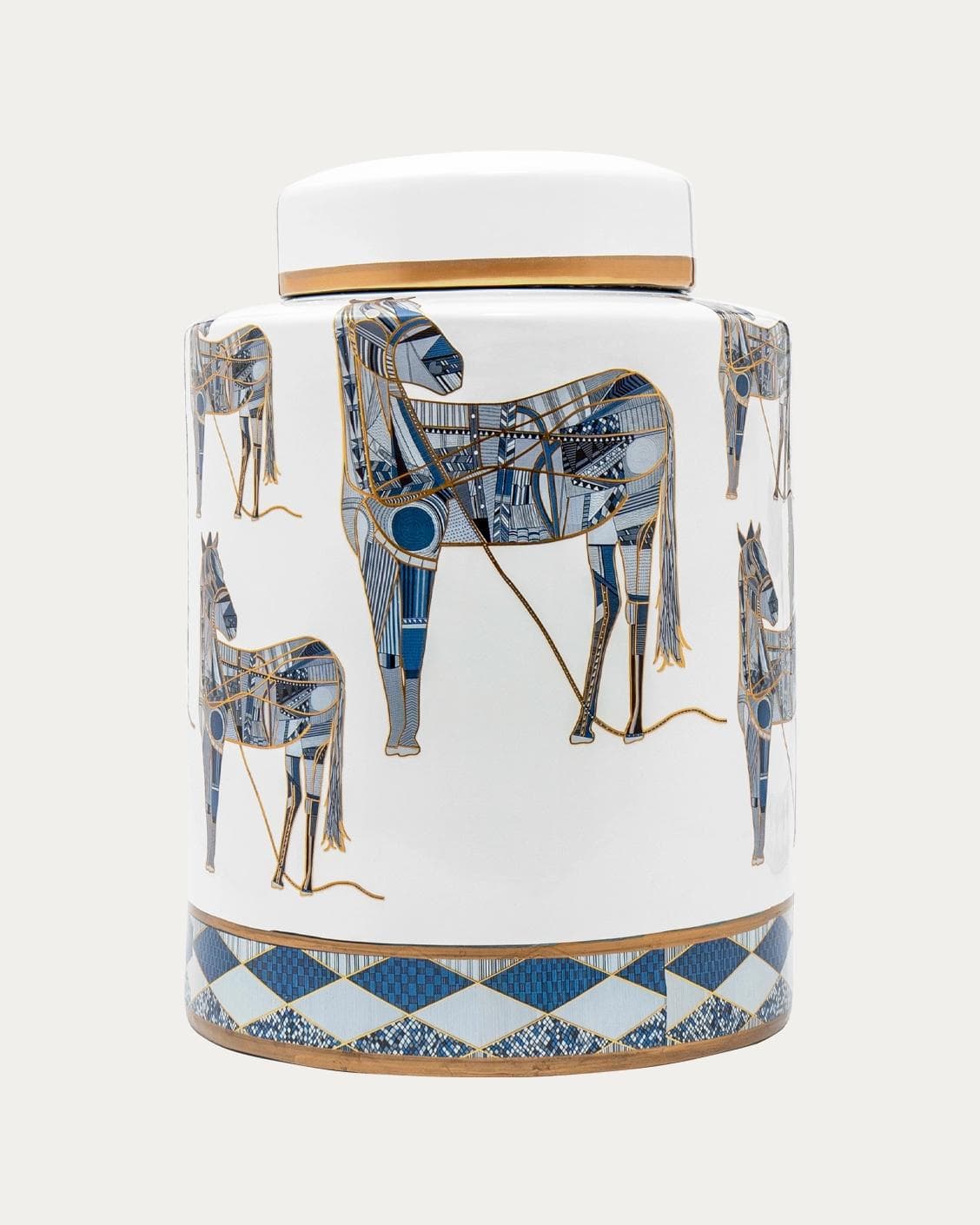 Eloisa Arneson II vases in white and blue, shown in a product front view as image 1
