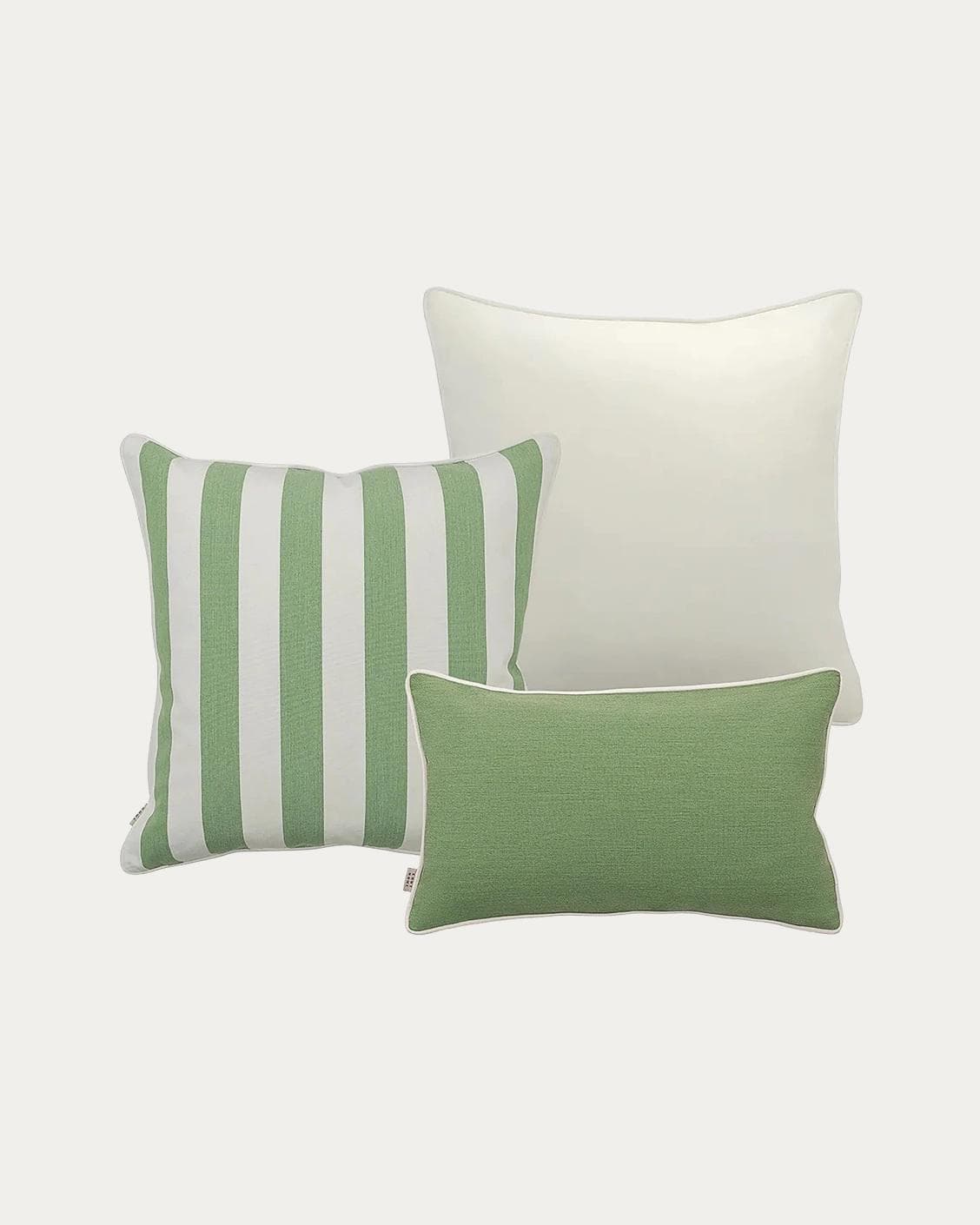 Elovie Bundle outdoor bundles in green and ivory, shown in a product as image 1