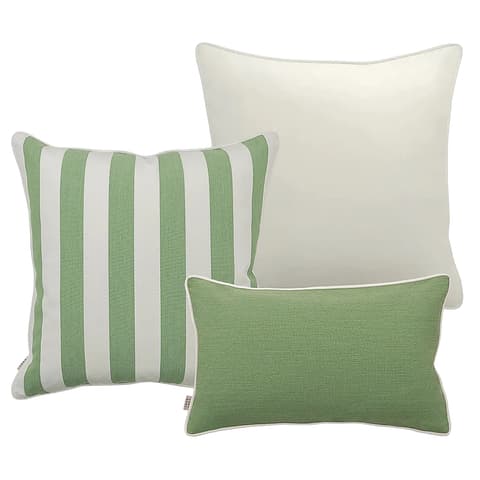 Elovie Bundle outdoor bundles in green and ivory, shown in a product as image 1