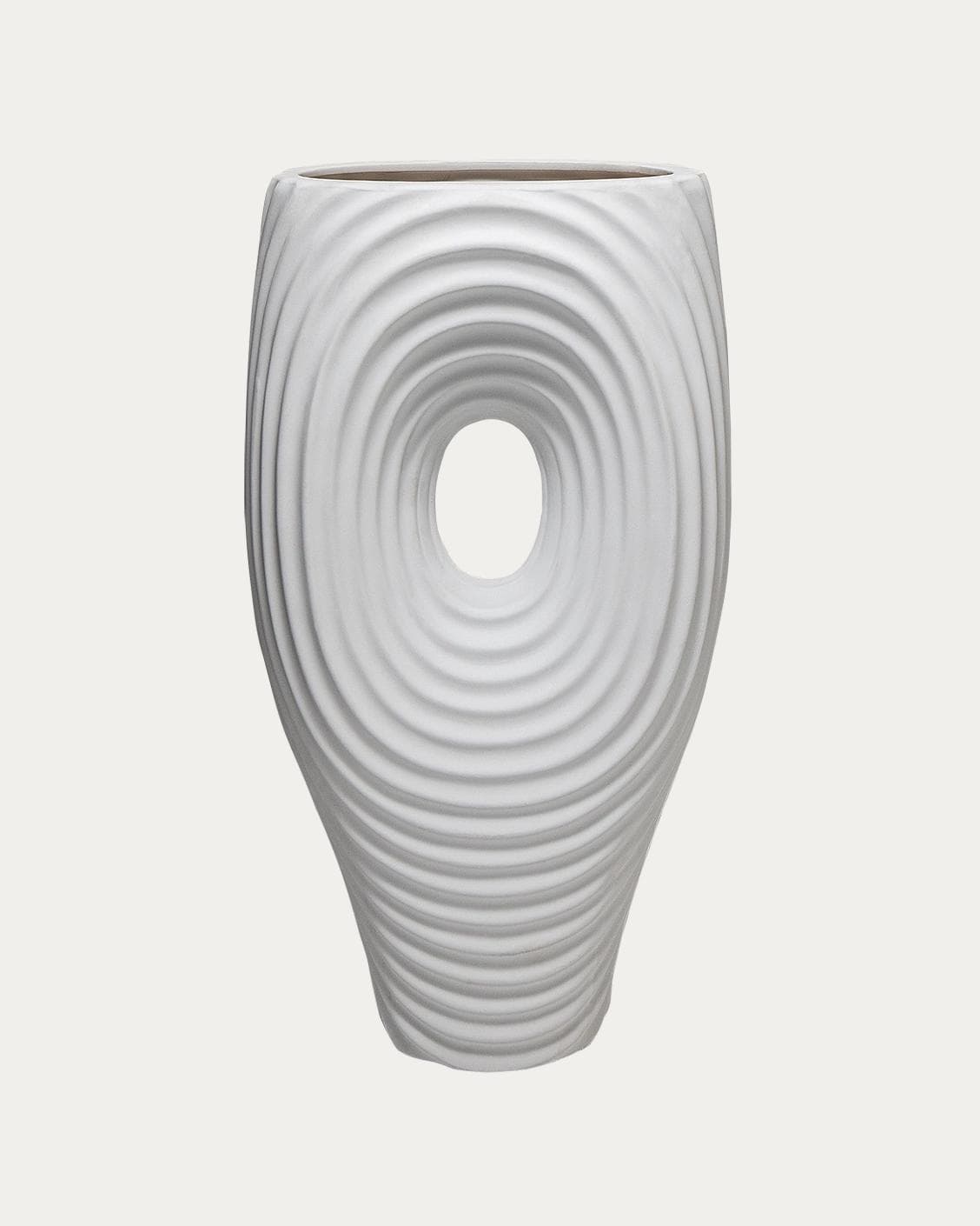 Elvia Arneson vases in white, shown in a product front view as image 1