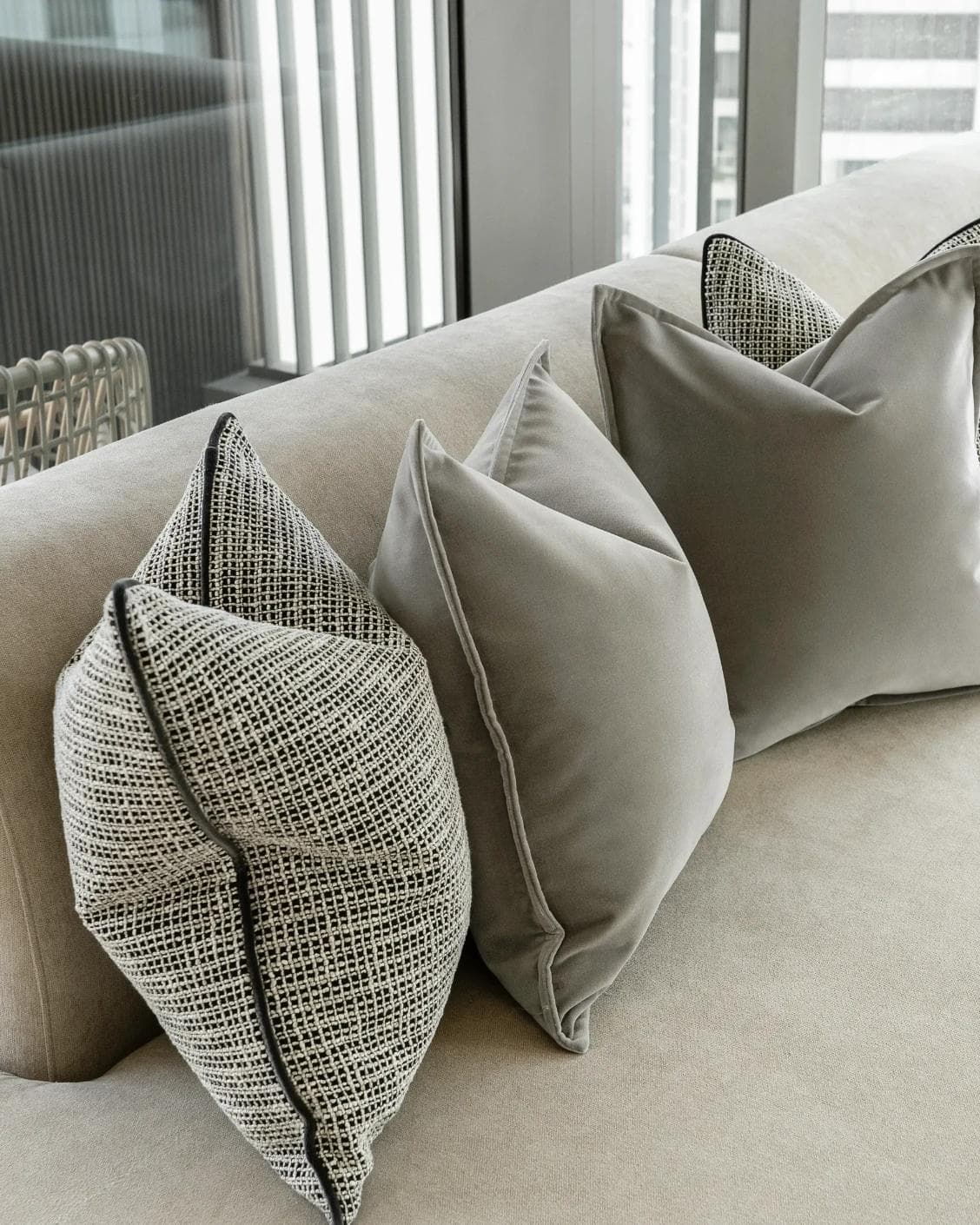 Emma Bundle cushion, shown in a lifestyle left view as image 5