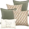 Emmanuela Bundle bundle - indoor in orange, beige, white and green, shown in a product front view as image 1