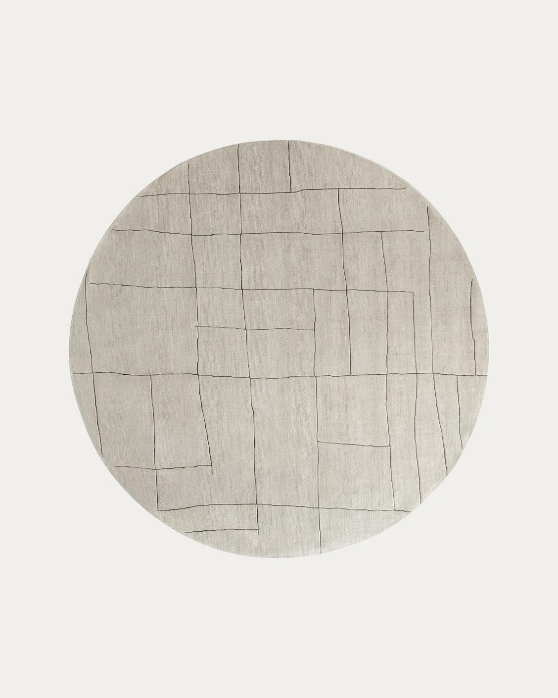 Emme Bianca carpets in off white, shown in a product top view as image 1
