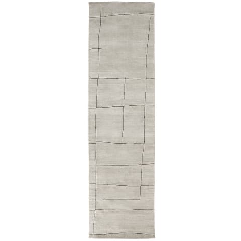 Emme Bianca carpets in off white, shown in a product top view as image 1