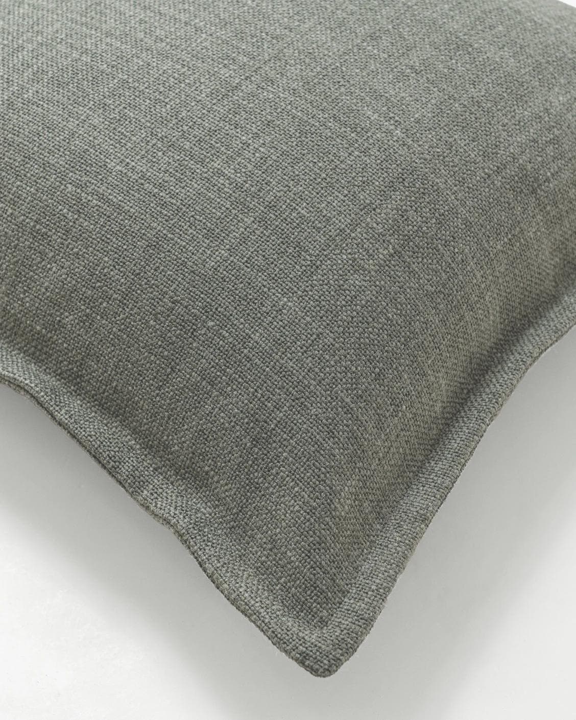 Emmett Olive cushion in green, shown in a product top view as image 9