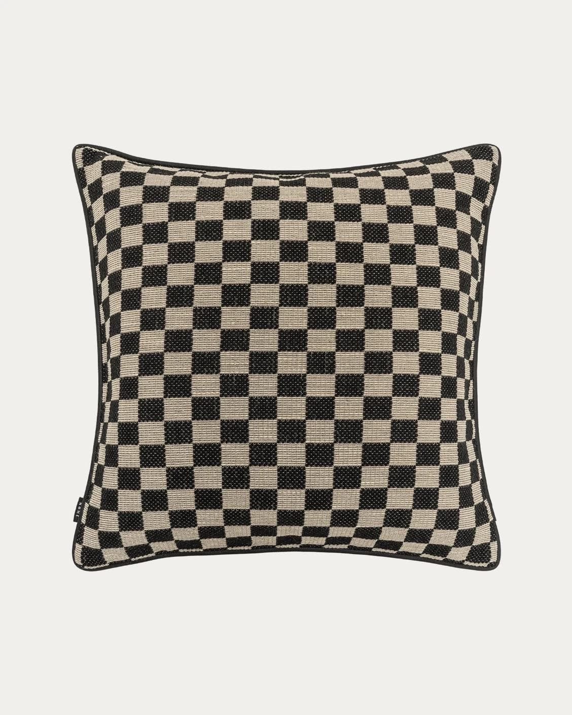 Enya Steele cushion in black and beige, shown in a product front view as image 1
