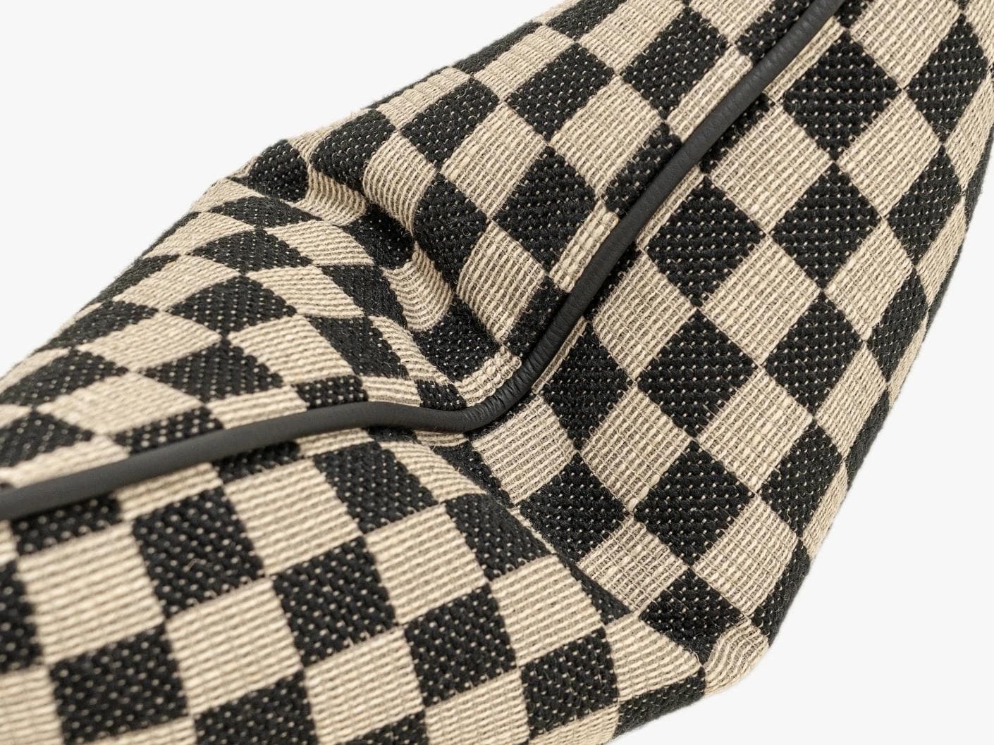 Enya Steele II cushion in black and beige, shown in a product top view as image 11