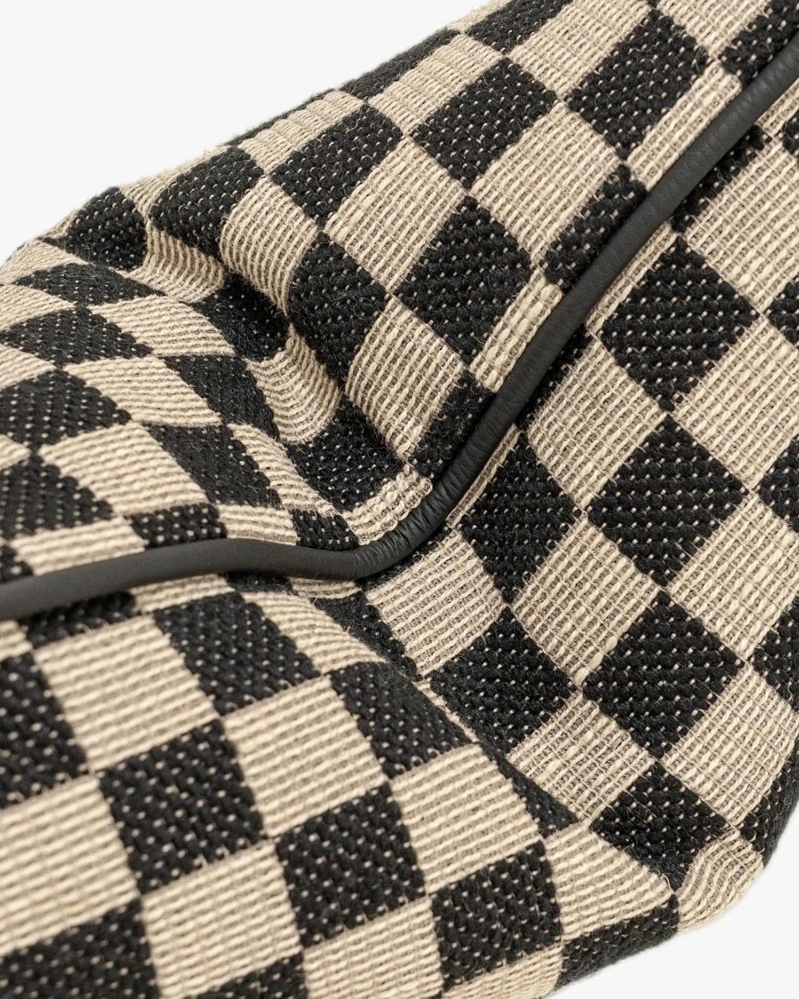 Enya Steele II cushion in black and beige, shown in a product top view as image 11