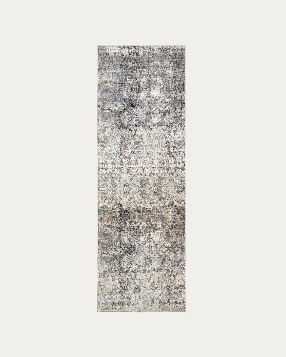 Ethan Ashton carpets in grey and beige, shown in a product top view as image 1