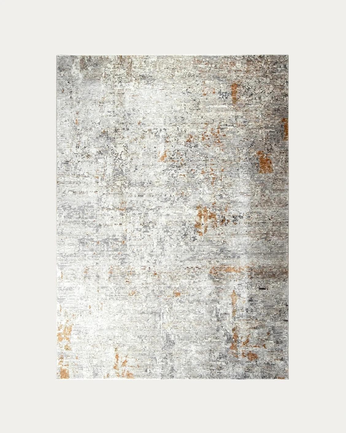 Ethan Brick carpets in gold and grey, shown in a product top view as image 1