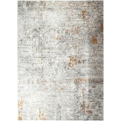 Ethan Brick carpets in gold and grey, shown in a product top view as image 1