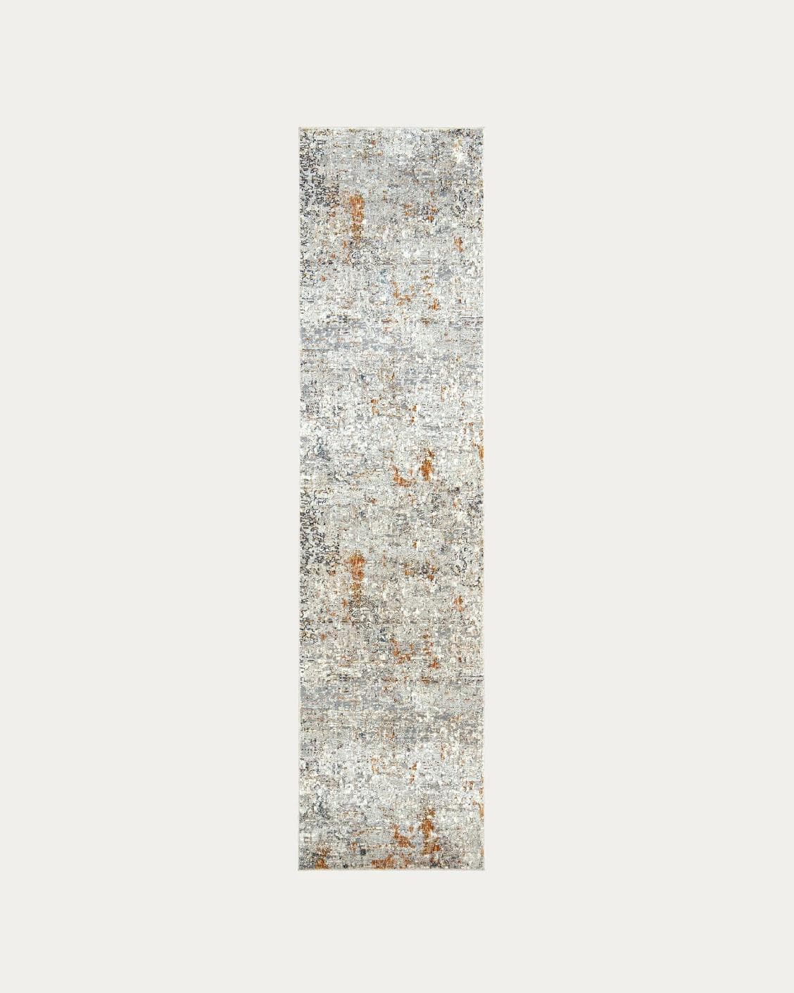 Ethan Brick carpets in gold and grey, shown in a product top view as image 1