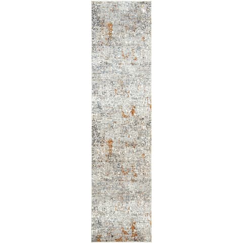 Ethan Brick carpets in gold and grey, shown in a product top view as image 1