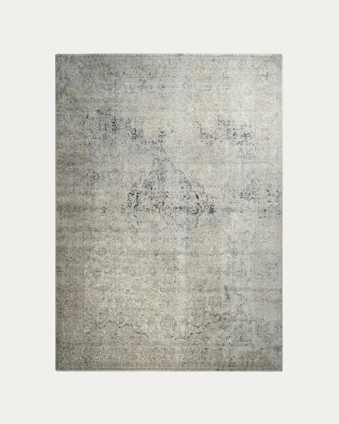 Ethan Dune carpets in grey and beige, shown in a product top view as image 1