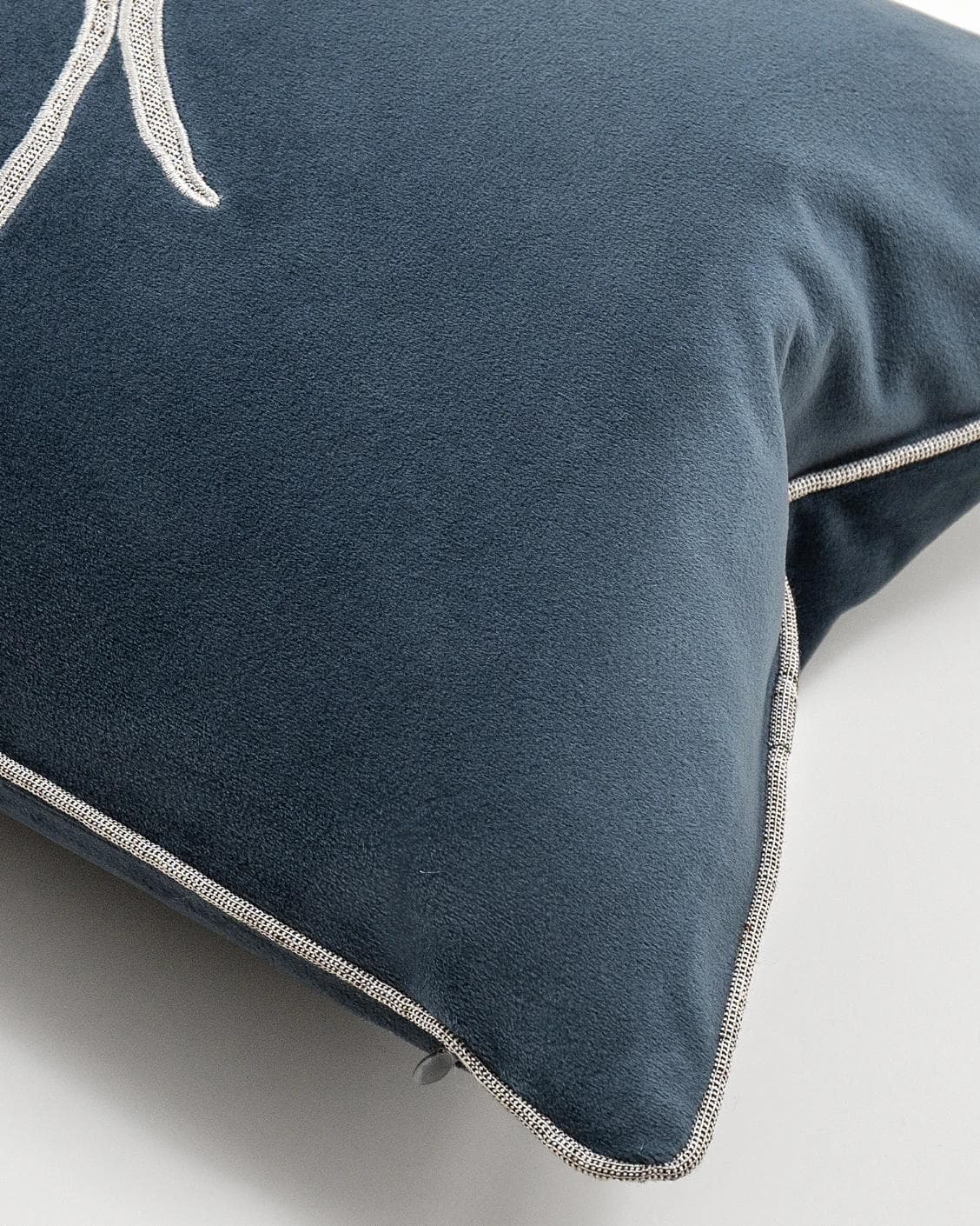 Faaris Matisse cushion in blue and silver, shown in a product top view as image 9