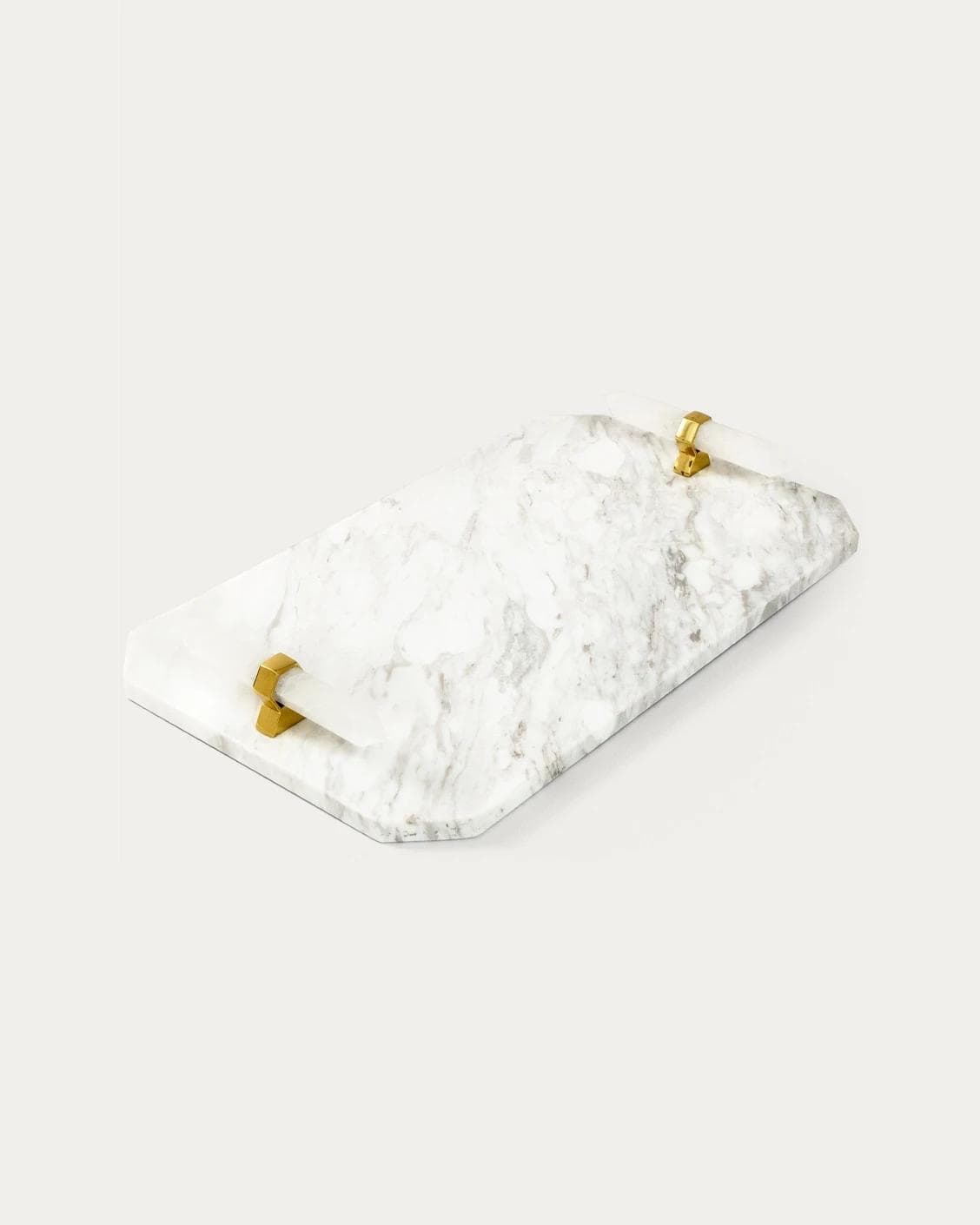 Fabian Bandiagara trays in white and gold, shown in a product top view as image 1