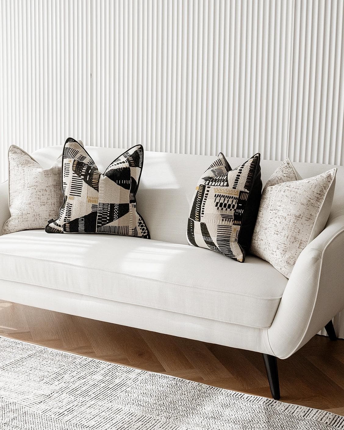Fabron Bundle cushion, shown in a lifestyle right view as image 2
