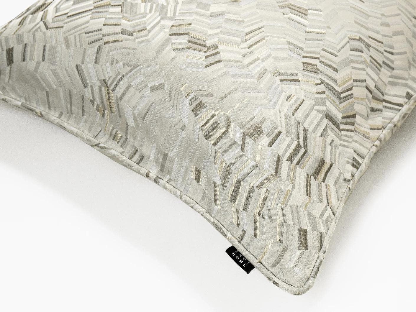 Faye Hodler cushion in silver and grey, shown in a product top view as image 7