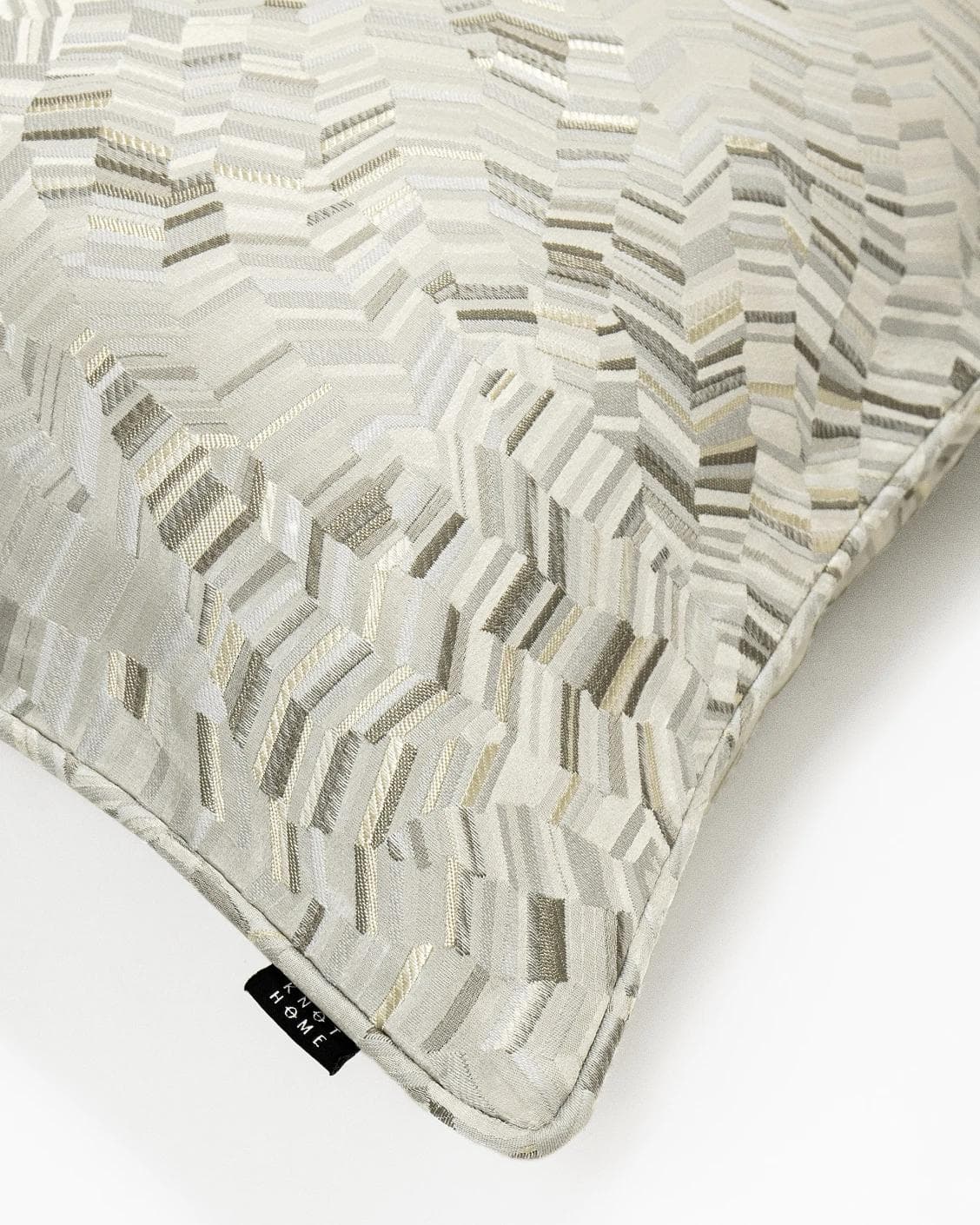 Faye Hodler cushion in silver and grey, shown in a product top view as image 7