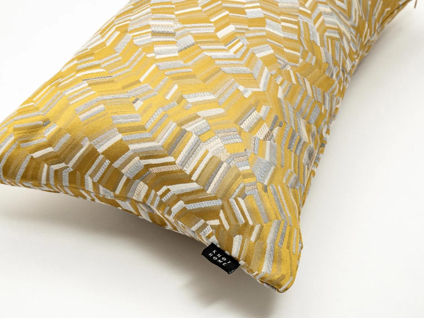 Faye Klimt cushion in yellow and multicolour, shown in a product top view as image 8