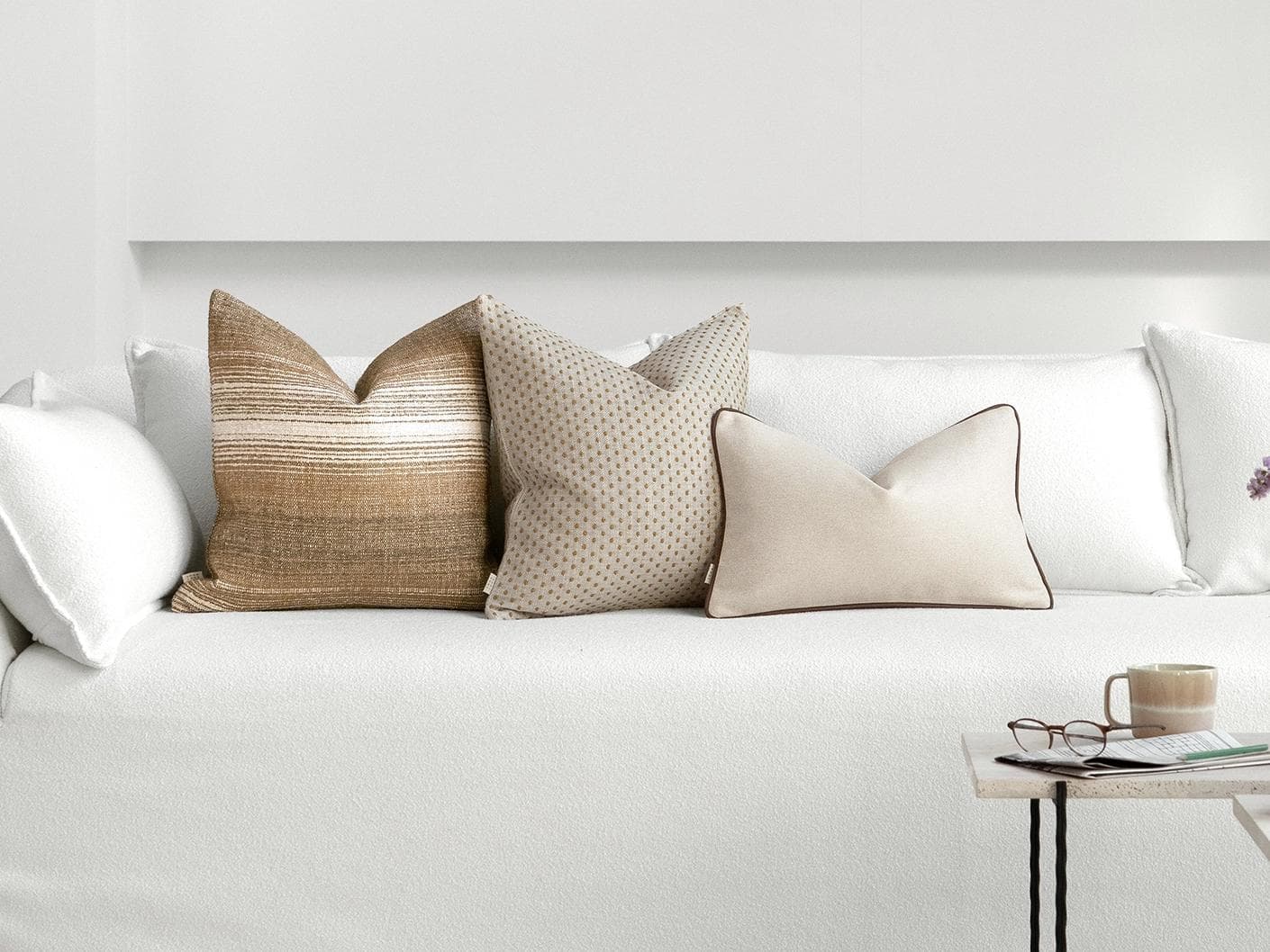 Finn Bundle cushion, shown in a lifestyle front view as image 4
