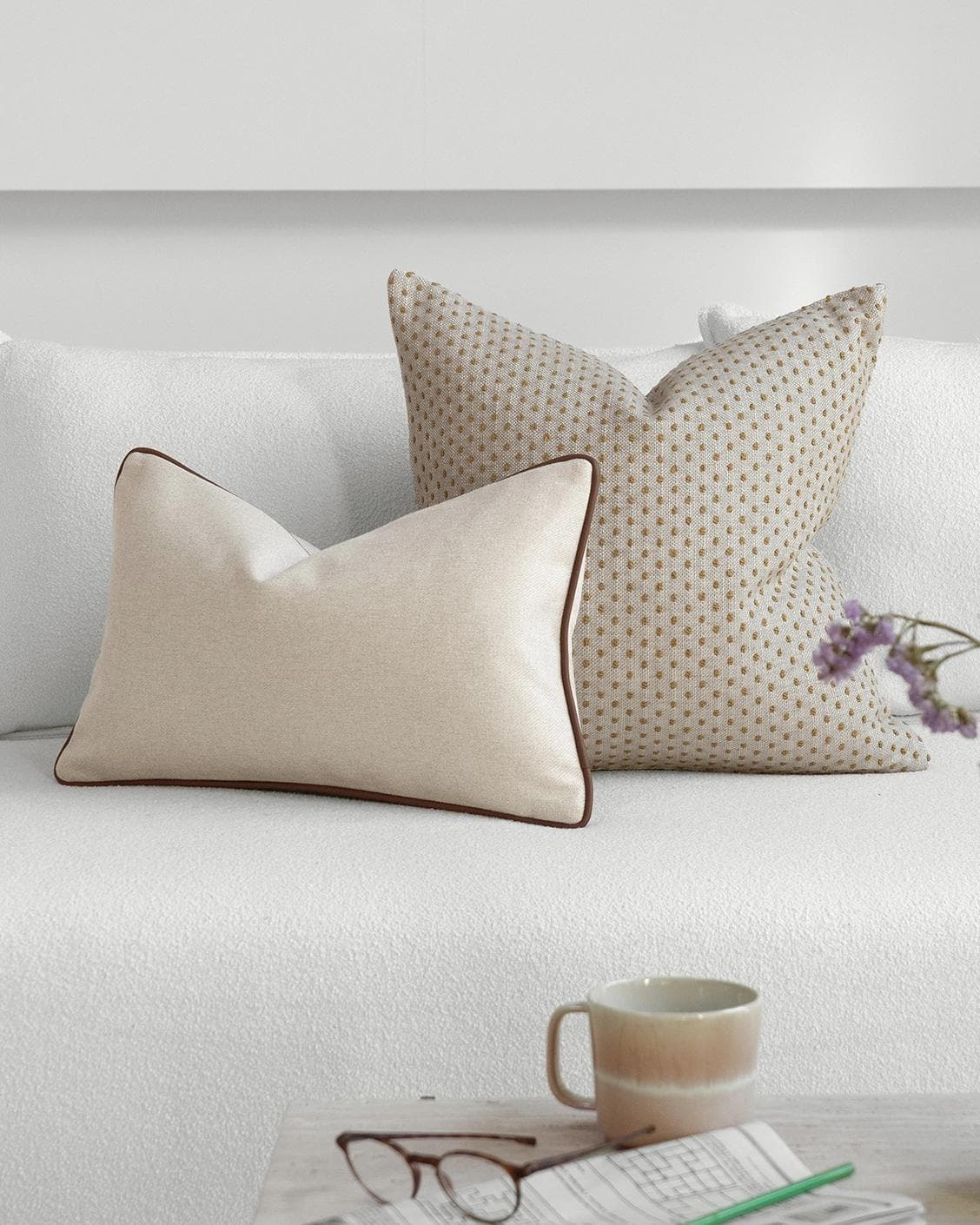 Finn Bundle cushion, shown in a lifestyle front view as image 5