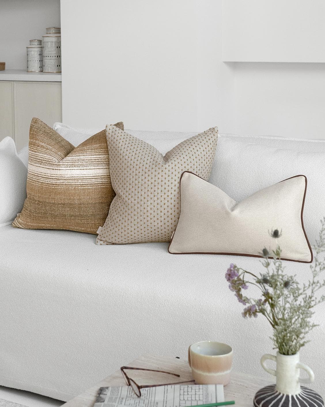 Finn Bundle cushion, shown in a lifestyle right view as image 2