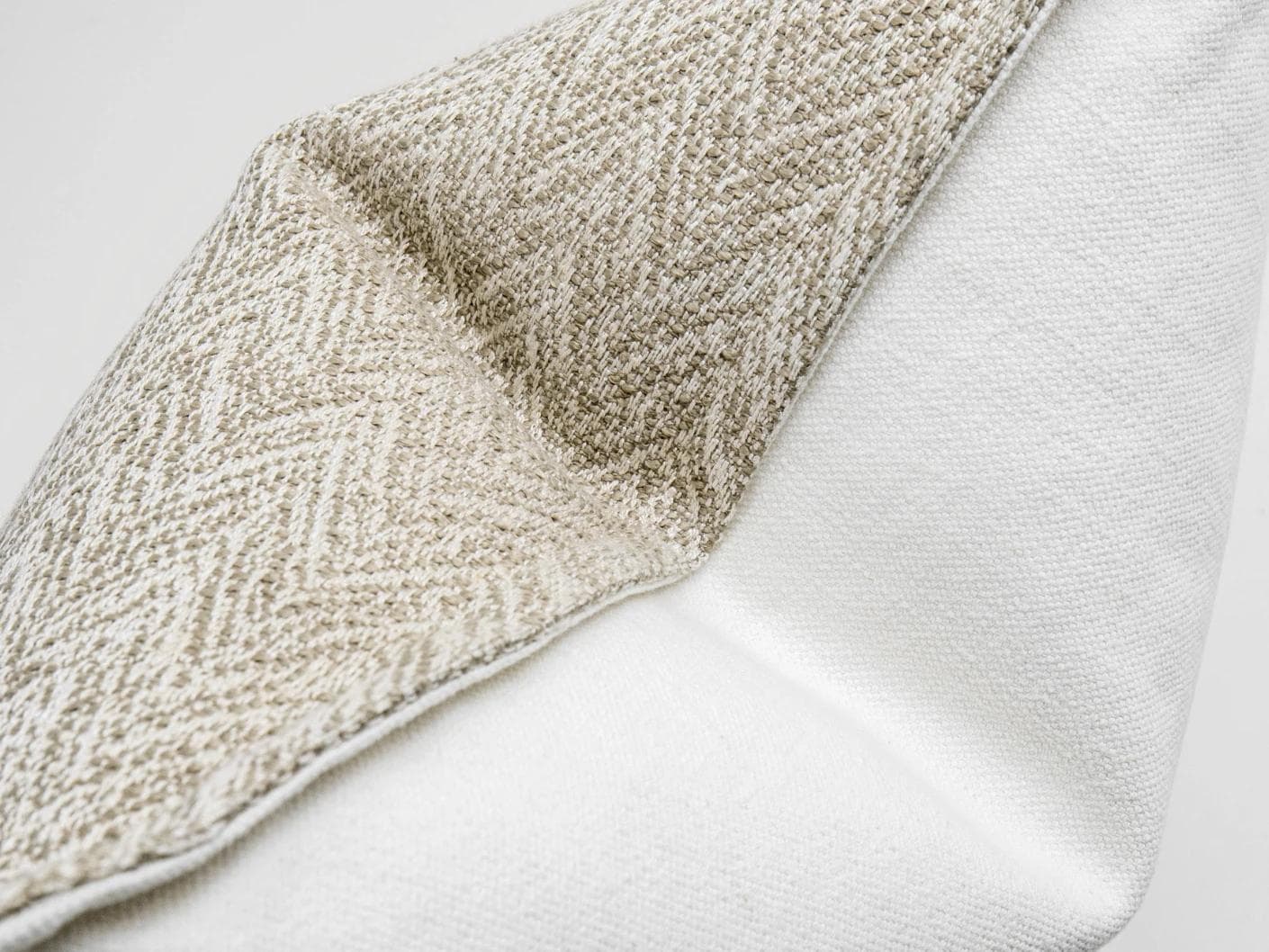 Fleur Bianca cushion in beige, shown in a product close-up as image 3