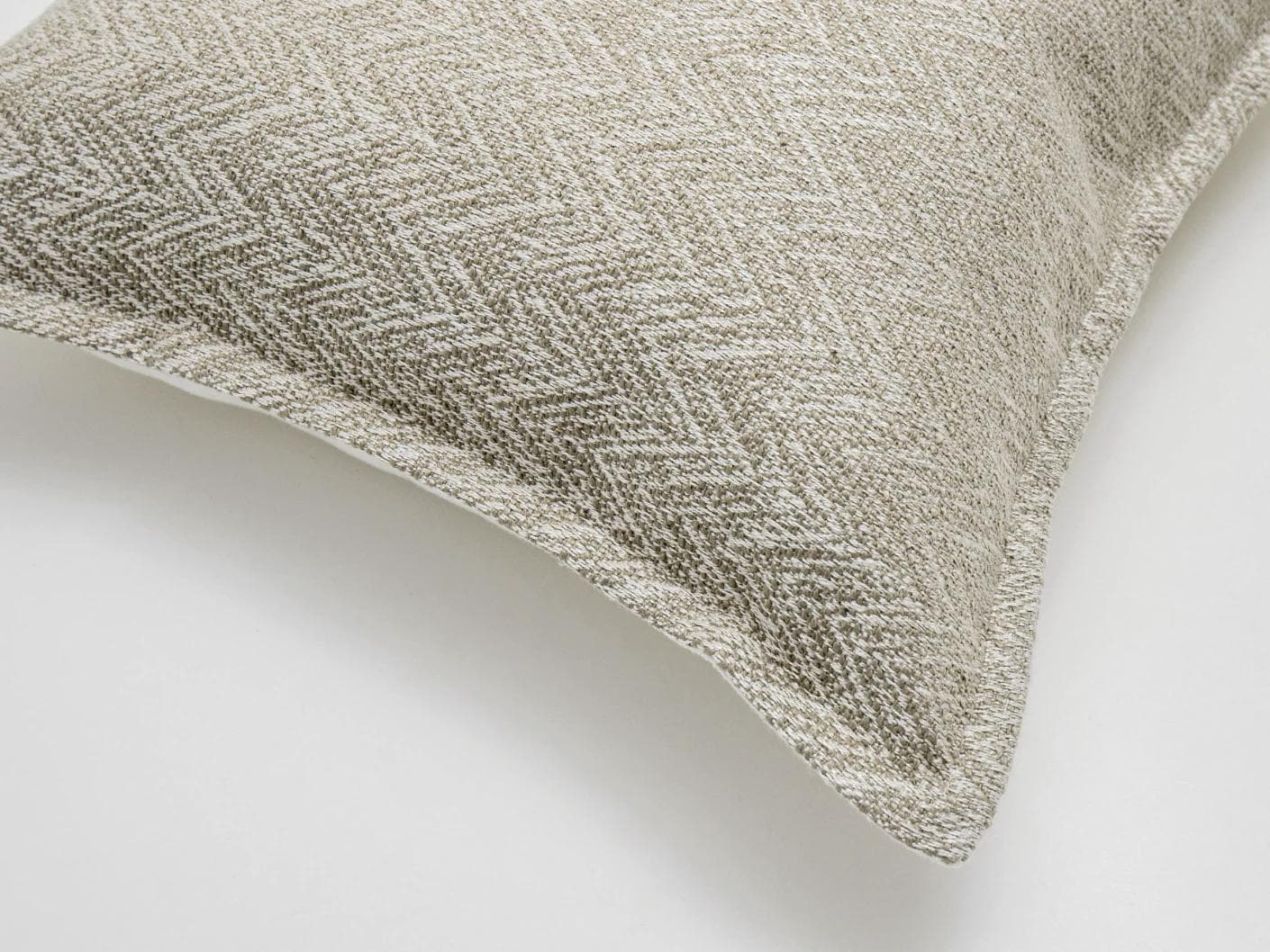 Fleur Bianca cushion in beige, shown in a product top view as image 2