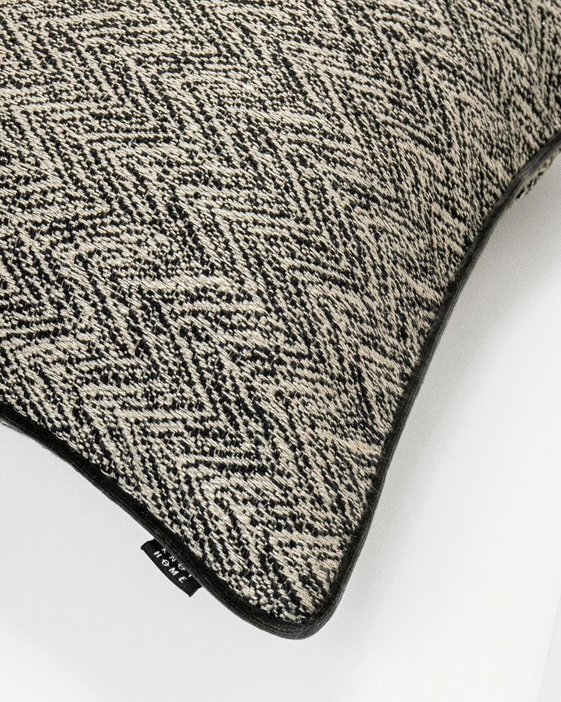 Fleur Steele cushion in black and white, shown in a product top view as image 7