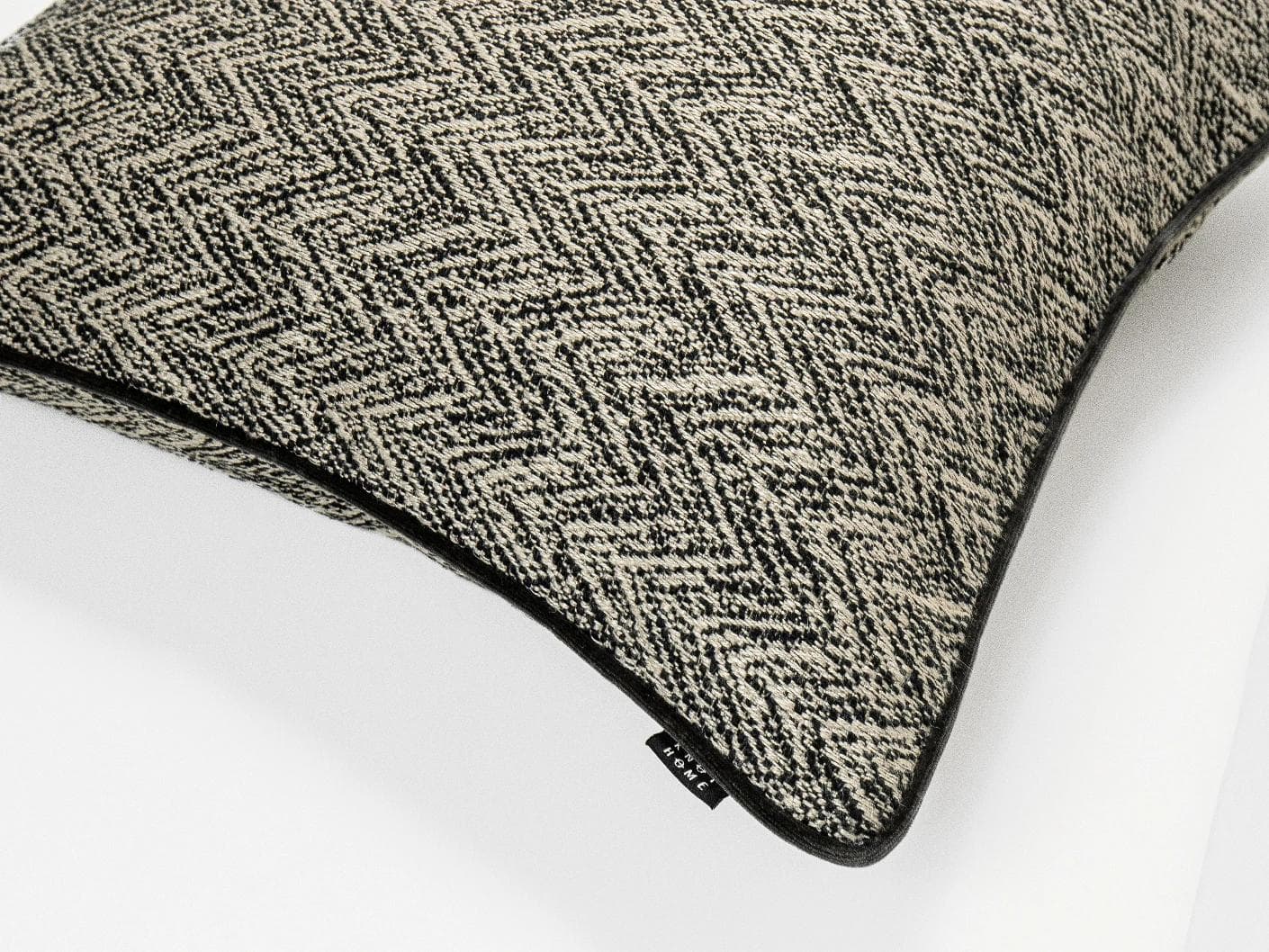 Fleur Steele cushion in black and white, shown in a product top view as image 7
