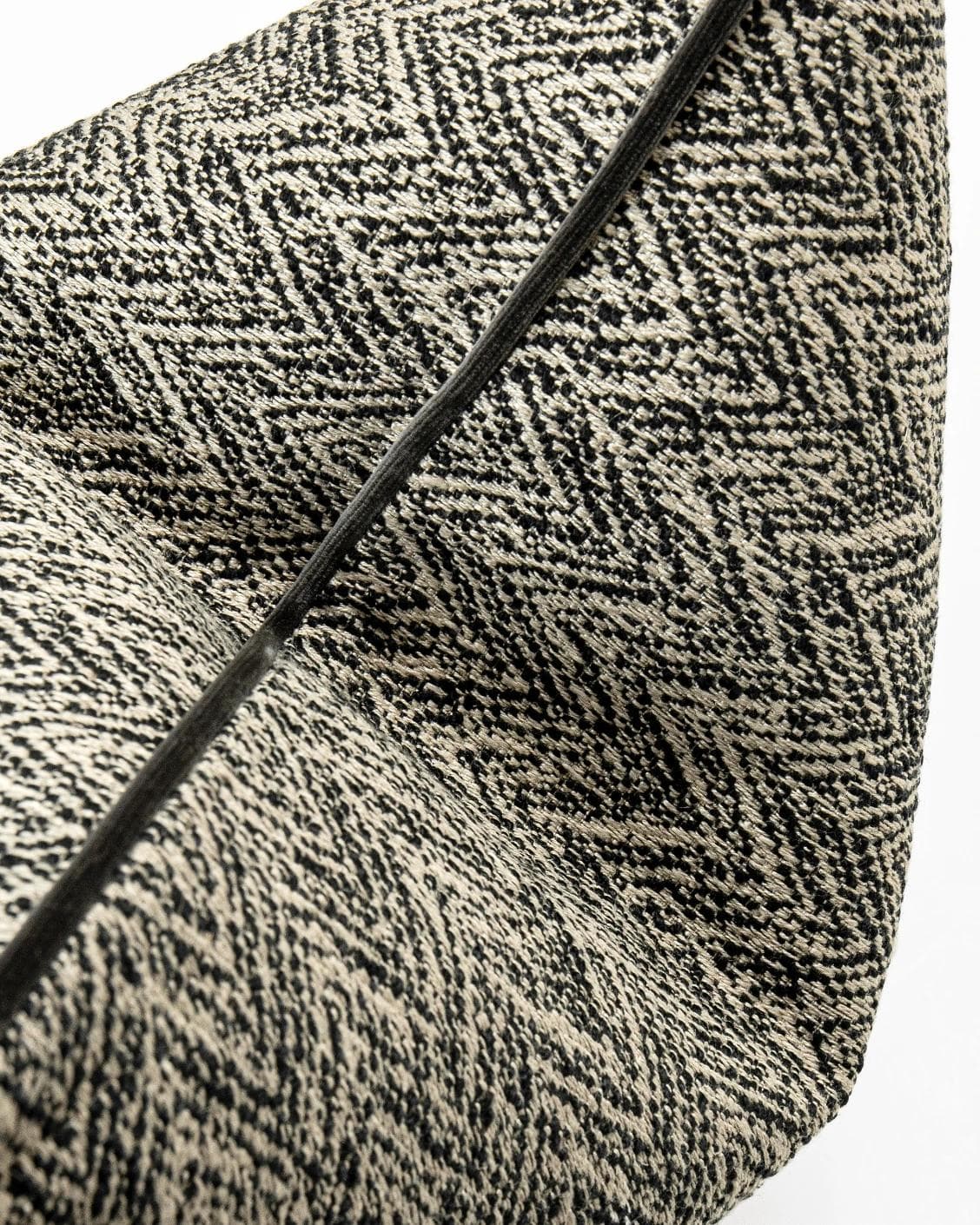 Fleur Steele cushion in black and white, shown in a product top view as image 8