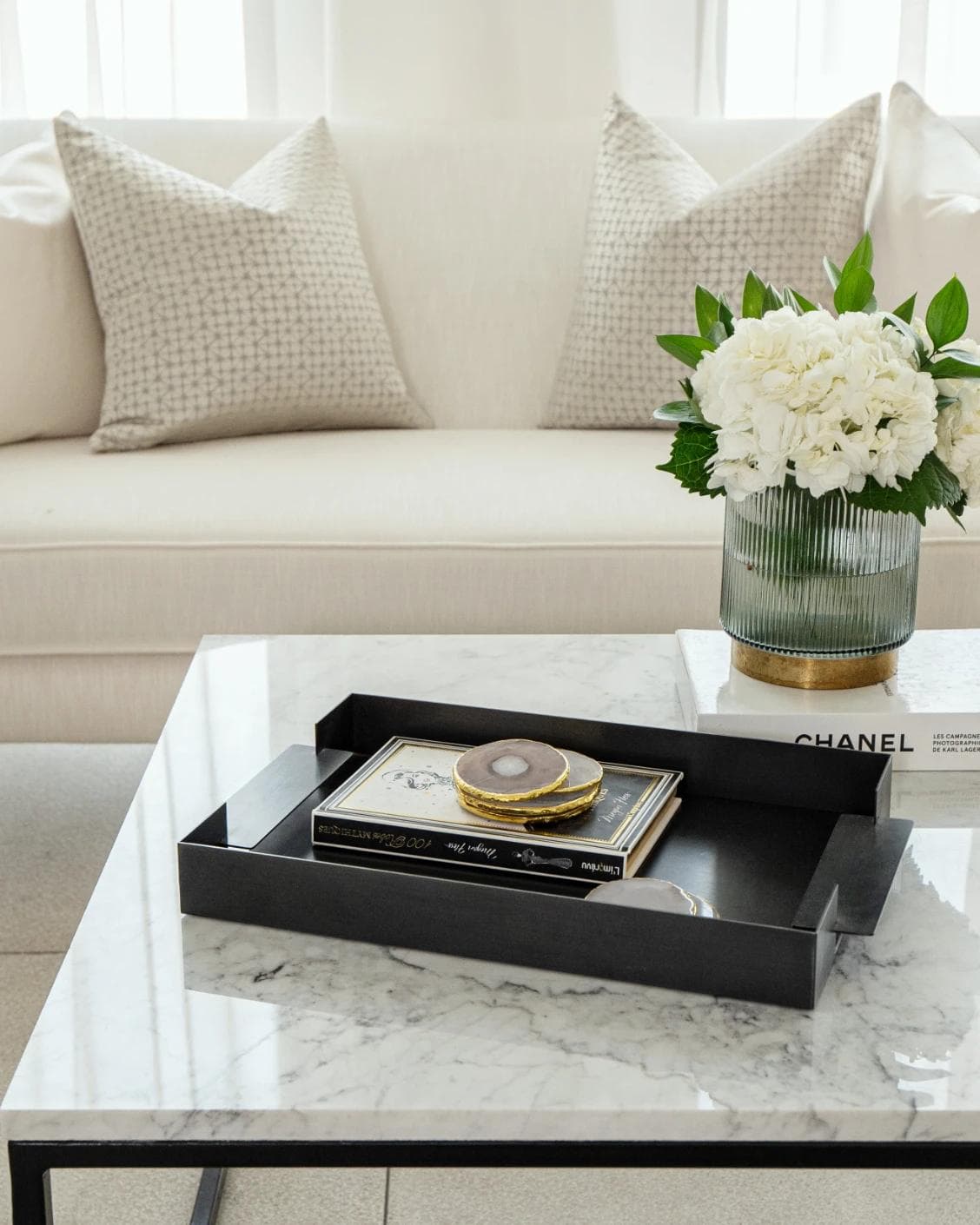 Frank Bandiagara trays in grey, shown in a lifestyle top view as image 2