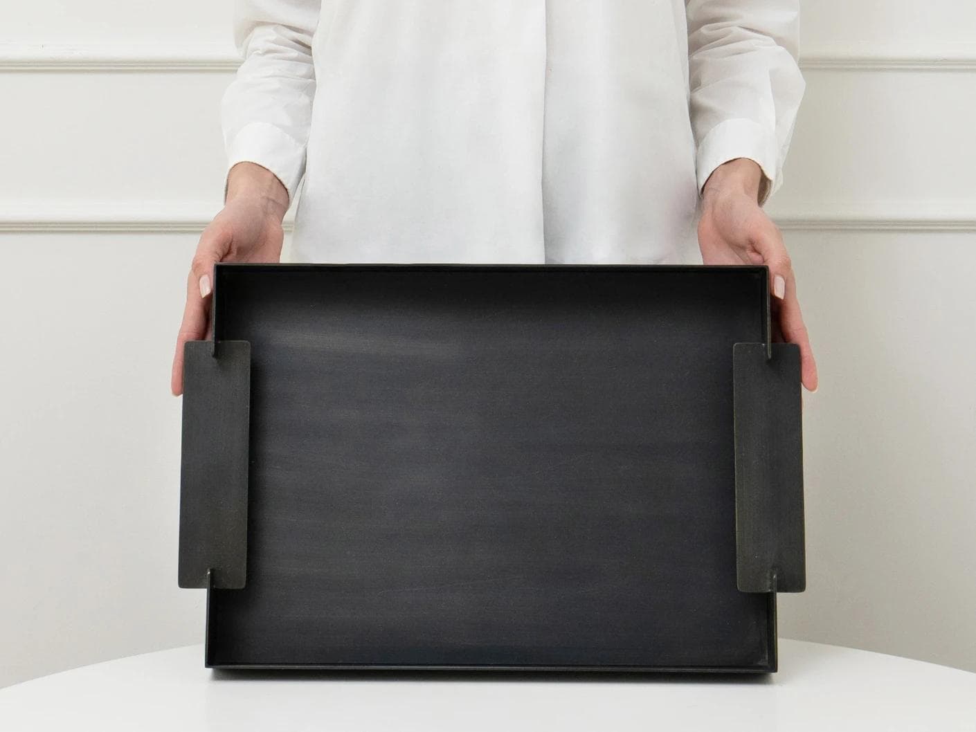 Frank Bandiagara trays in grey, shown in a product front view as image 3
