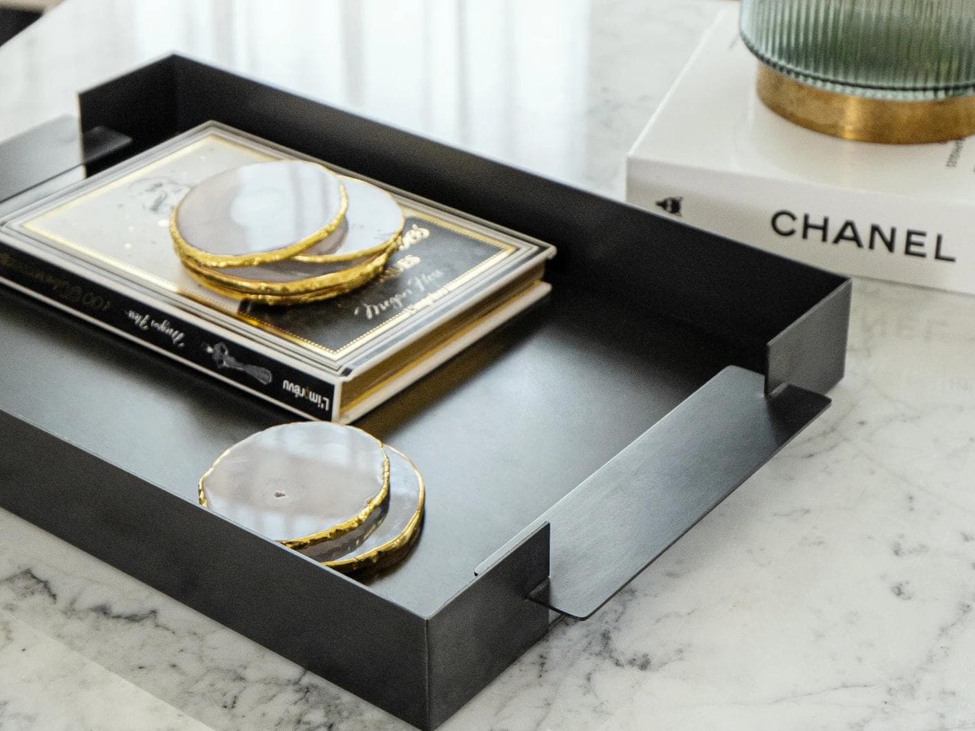 Frank Bandiagara trays in grey, shown in a product right view as image 6