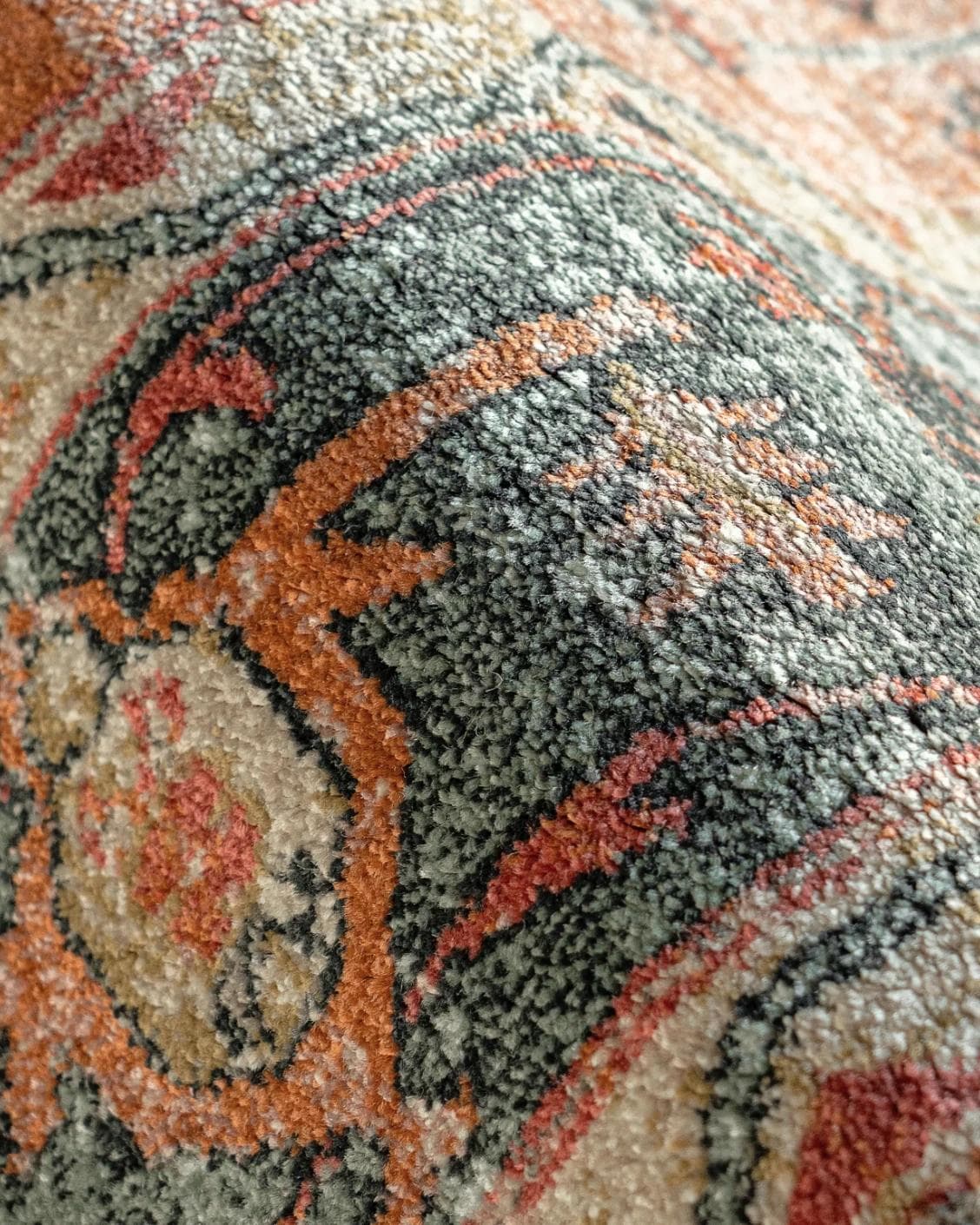 Frank Tiger Runners carpet in blue, orange and multicolour, shown in a lifestyle close-up as image 4