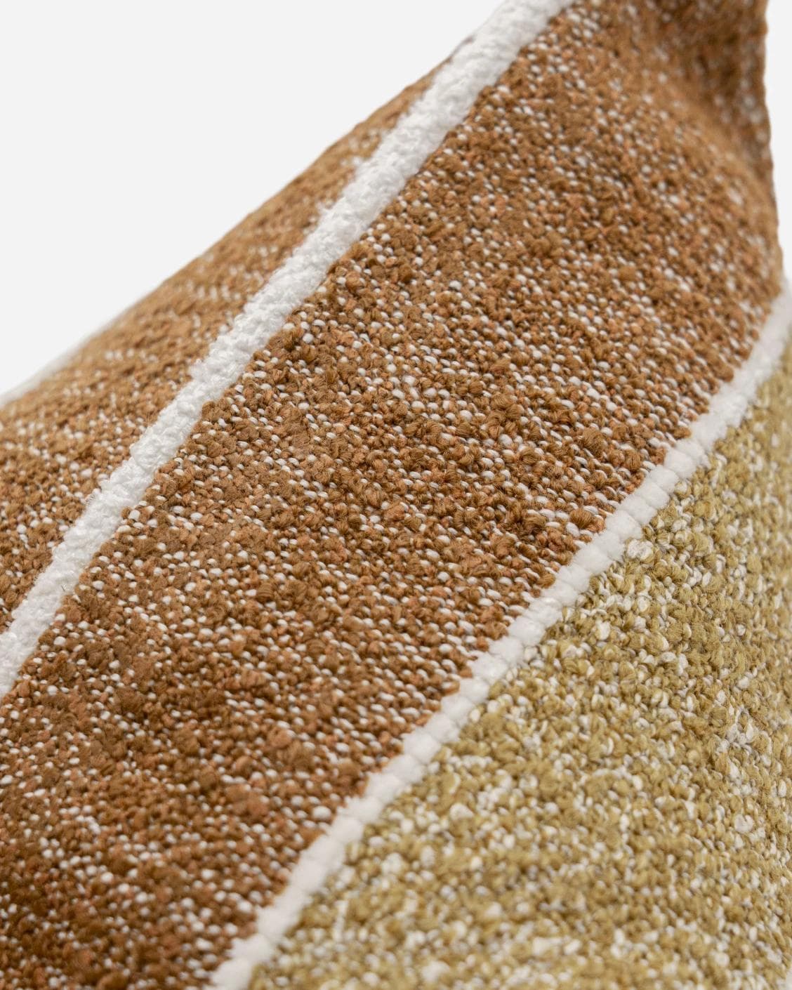 Gia Klimt cushion in brown and rust, shown in a product close-up as image 4