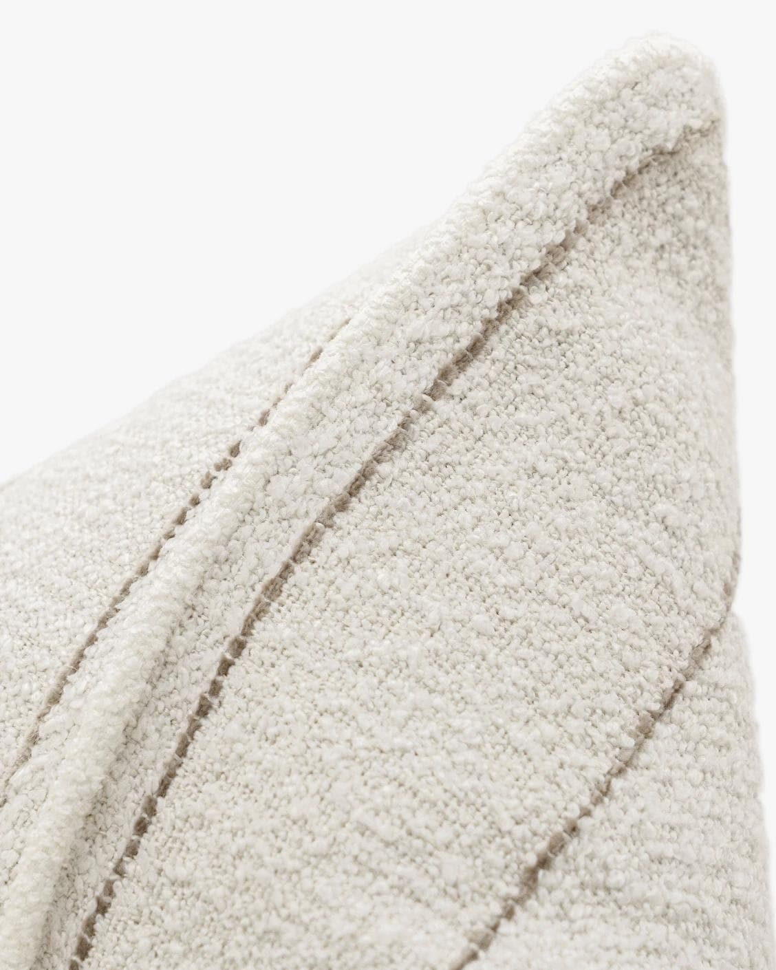 Gia Laurent III cushion in ivory, shown in a product close-up left view as image 7