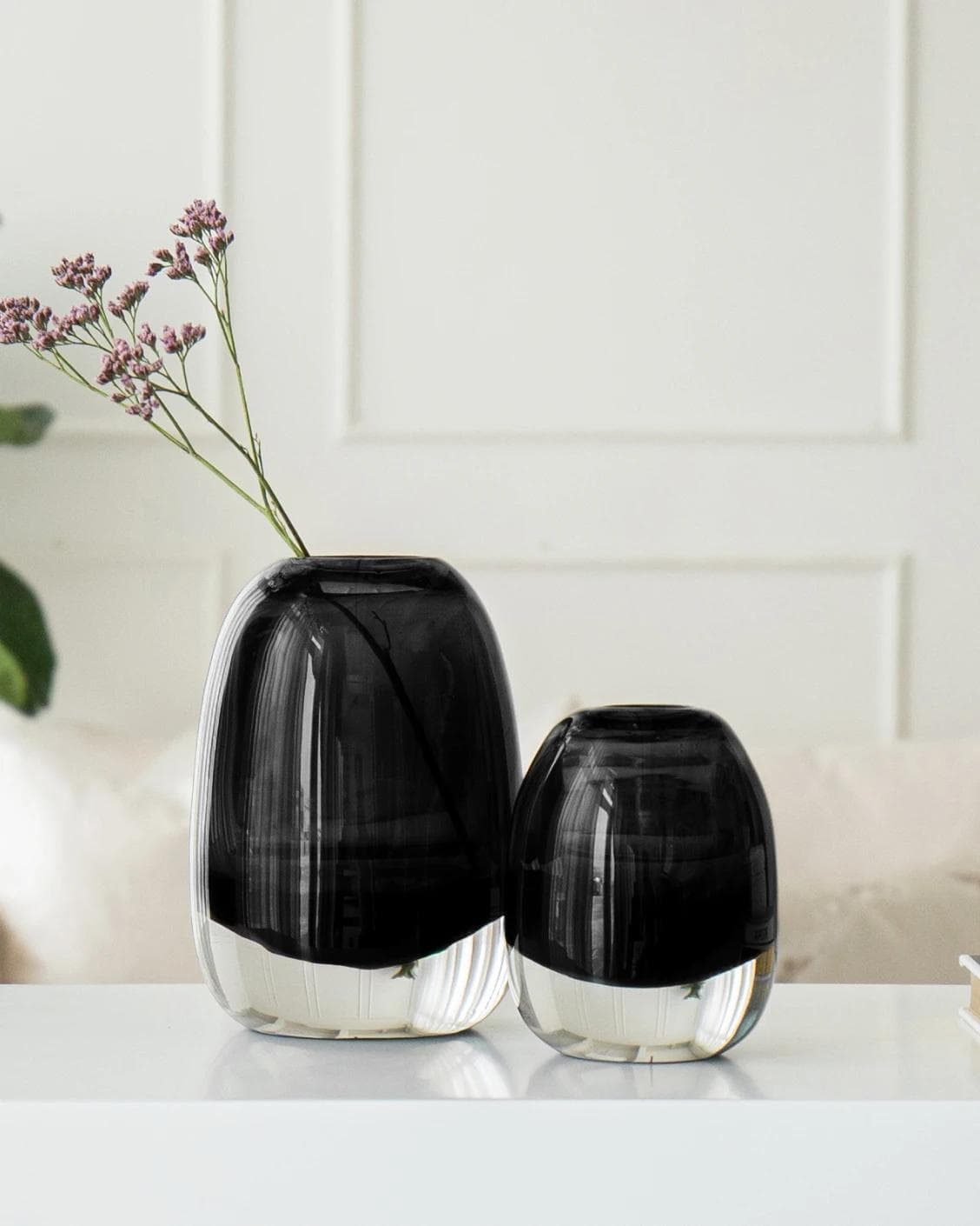 Gracey Storms vases in grey, shown in a lifestyle front view as image 5
