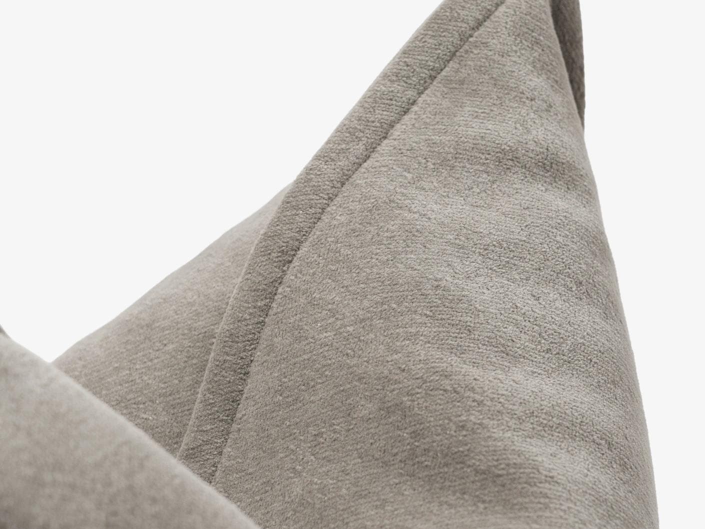 Haley Laurent cushion in grey and taupe, shown in a product close-up as image 7