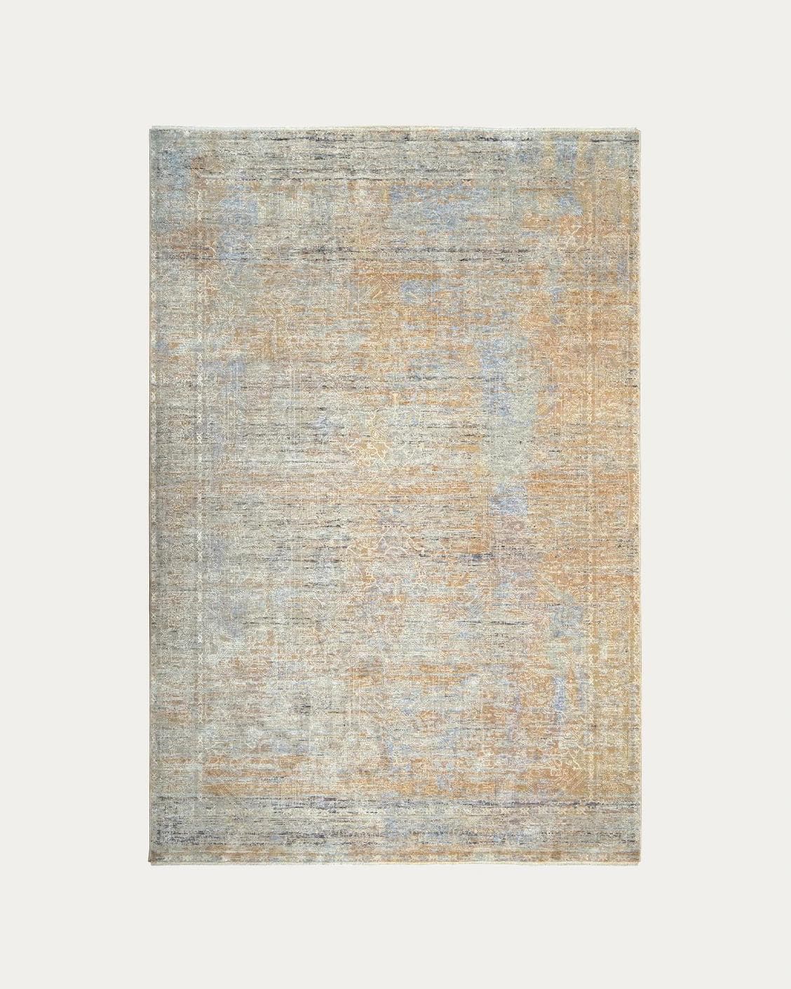 Hana Goldberg carpets in gold, shown in a product top view as image 1