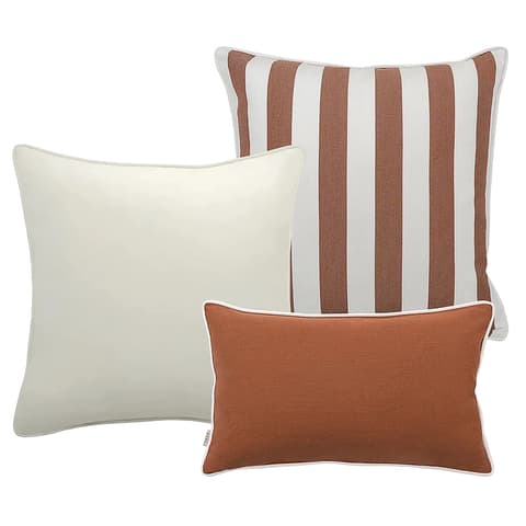 Haneen Bundle outdoor bundles in rust and ivory, shown in a product as image 1